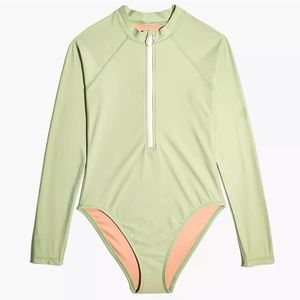 NWT Madewell Secondwave Rashguard One-Piece Swimsuit - M